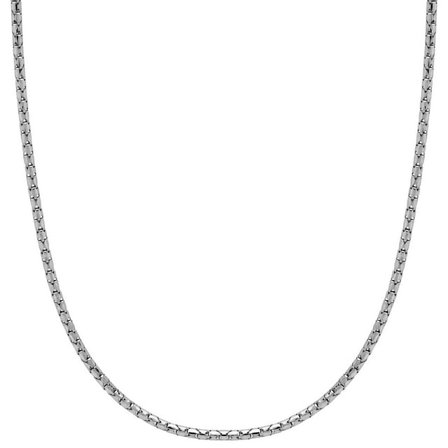 Italian 14K White Gold Adjustable Chain