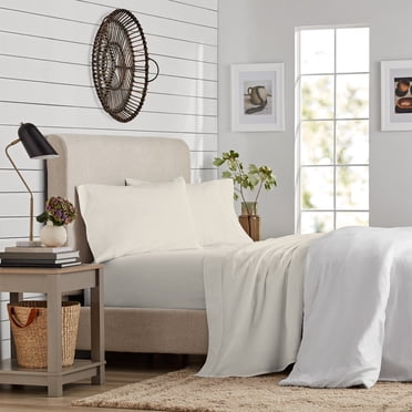 Purity Home 100% Organic Cotton Brushed Percale Sheet Set, Assorted Sizes