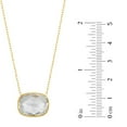 thumbnail image 5 of Cushion Cut Gemstone Bezel Set Necklace in 14K Gold, 5 of 5