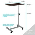 thumbnail image 2 of Seville Classics 23.6" Overbed Height Adjustable Mobile Side Table Cart, Assorted Colors, 2 of 11