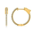 thumbnail image 2 of 0.45 T.W. Lab Created Round Diamond Hoop Earrings in 14K Gold, 2 of 5