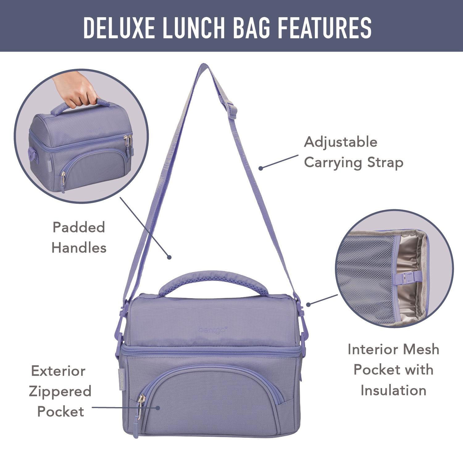 Bentgo 4-Piece Deluxe Set With Insulated Lunch Bag, Ice Packs