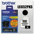 thumbnail image 1 of Brother LC652PKS (LC-65) Innobella High-Yield Ink, Black (900 Page Yield, 2 pk.), 1 of 3