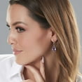 thumbnail image 4 of Pear Cut Gemstone Bezel Set Dangle Earrings in 14K Gold, 4 of 5