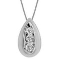 thumbnail image 1 of 0.28 CT. T.W. Round Pear Shape 3 Stone Diamond Pendant in 14K Gold, 1 of 2
