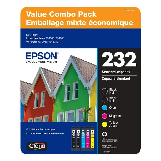 Epson T232 Dual Black and Color Ink Cartridge, Standard Capacity