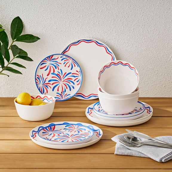 Member's Mark 12-Piece Bamboo Melamine Dinnerware Set
