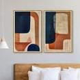 thumbnail image 3 of Blue and Cream Set Midcentury Abstract Canvas Print by Oliver Gal Prints, 3 of 4