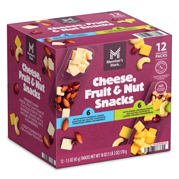 Member's Mark Cheese, Fruit and Nut Snacks, 12 pk.
