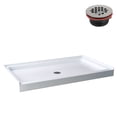 thumbnail image 7 of Streamline 60 in. x 36 in. Alcove Acrylic Shower Base With Left, Center or Right Drain / Glossy Black or White, 7 of 9