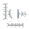 thumbnail image 5 of S Collection 3/4 CT. T.W. Graduated Curved Climber Diamond Earrings in 14K White Gold, 5 of 7