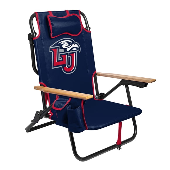Logo Brands Liberty University Flames Reclining Beach Chair