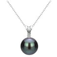 thumbnail image 3 of 7-7.5MM Freshwater Pearl and Diamond Pendant and Earring Set, 3 of 5