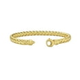 thumbnail image 3 of Textured Weaved Bangle in 14K Yellow Gold, 3 of 6
