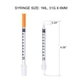 thumbnail image 4 of Member's Mark Insulin Syringes, 1.0mL  31G x 1/4" (6mm), 100 ct., 4 of 6