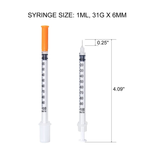Member's Mark Insulin Syringes, 1.0mL 31G x 1/4