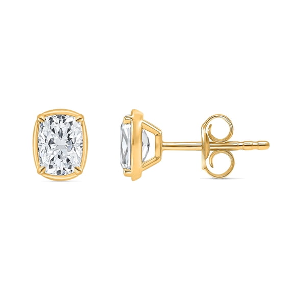 Lab Created Fancy Cut Diamond Stud Earrings in 14K Gold