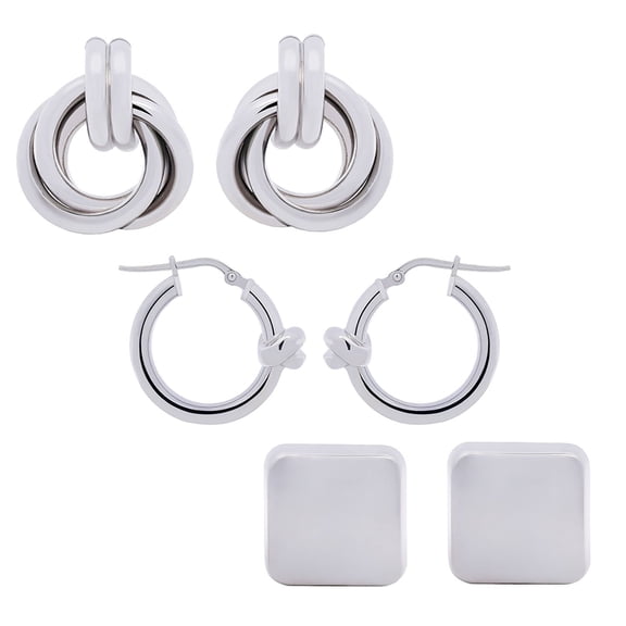 Trend Earring Box Set in Sterling Silver