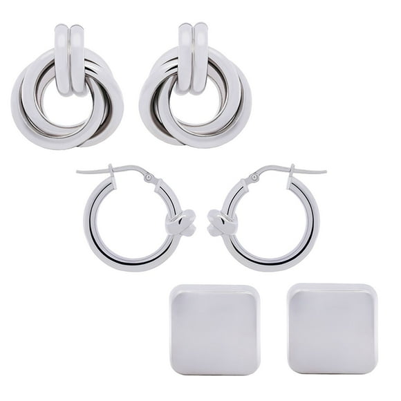 Trend Earring Box Set in Sterling Silver