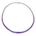 thumbnail image 4 of Graduated Gemstone Tennis Necklace in Sterling Silver, 4 of 8