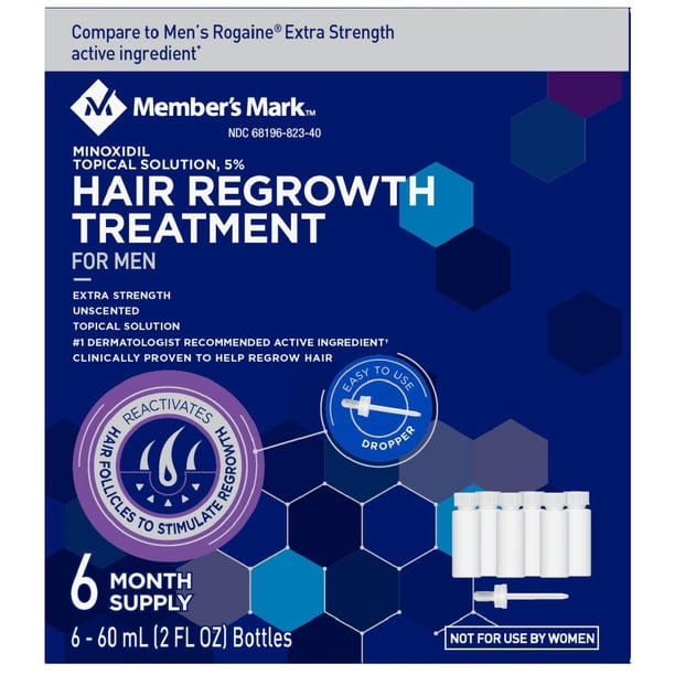 Member's Mark Minoxidil 5%, Hair Regrowth Treatment for Men, 2 fl