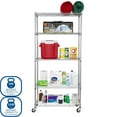 thumbnail image 8 of Seville Classics 5-Tier Steel Wire Shelving, 36” W x 14” D x 75.5” H, 8 of 14