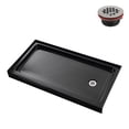 thumbnail image 4 of Streamline 60 in. x 36 in. Alcove Acrylic Shower Base With Left, Center or Right Drain / Glossy Black or White, 4 of 9