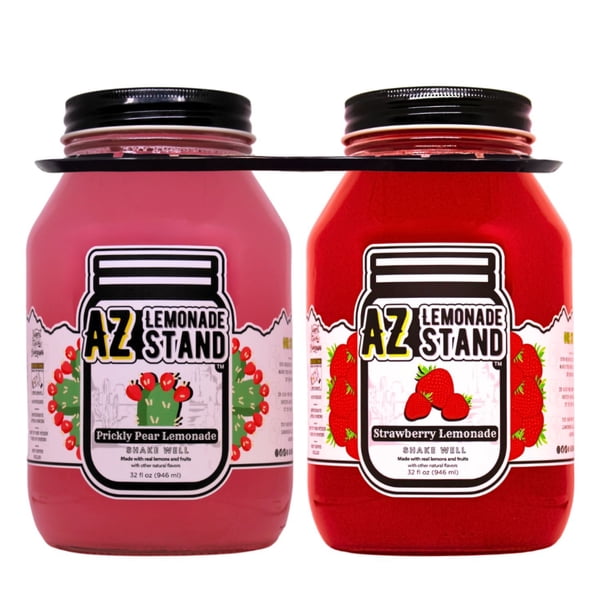 AZ Lemonade Stand Prickly Pear & Strawberry Lemonade 32 fl. oz., 2