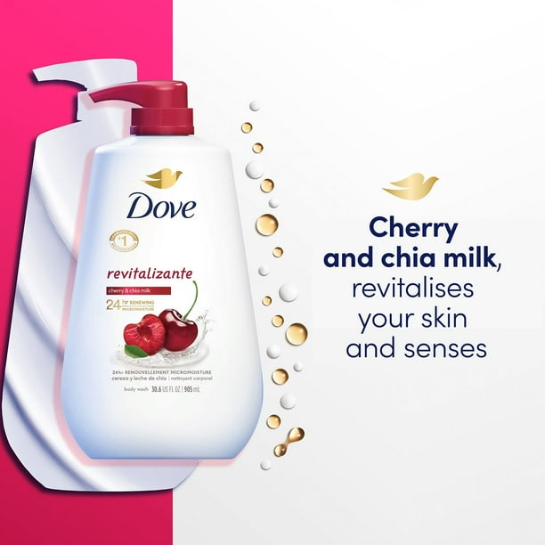 Dove Refreshing Body Wash, Cucumber Green Tea and Cherry Chia Milk