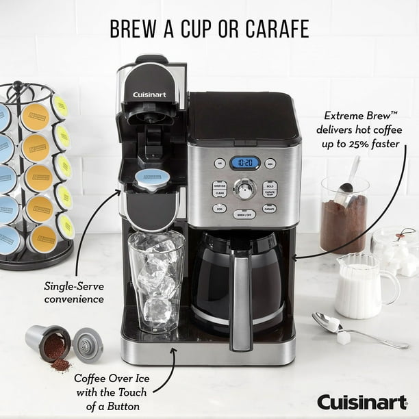 Cuisinart 2-in-1 Coffeemaker, 12 Cup Capacity, Single Serve, Hot