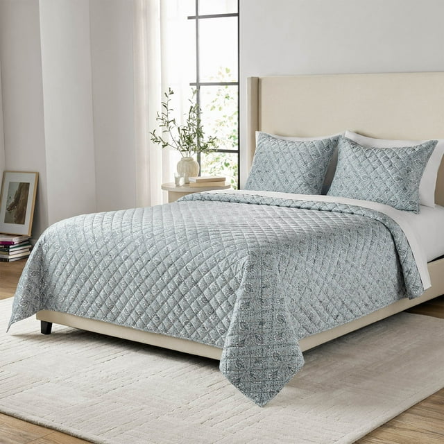 Member's Mark 3-Piece Printed Velvet Quilt Sets, Assorted Sizes