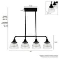 thumbnail image 4 of Hunter Cypress Grove with Clear Holophane Glass 4 Light Chandelier Ceiling Light Fixture, 4 of 10