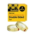 thumbnail image 1 of Scotch - 665 Double-Sided Tape, 1/2" x 1296", 3" Core, Transparent -  2/Pack, 1 of 18