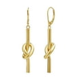 thumbnail image 2 of Love Knot Stick Drop Stud Earrings in 14K Gold, 2 of 6