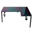 thumbnail image 2 of L-Shaped 60" x 40" Glass LED Gaming Desk, 2 of 10