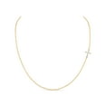 thumbnail image 1 of 0.20 CT. T.W. Round Cut Diamond Cross Chain Necklace in 14K Gold, 1 of 7