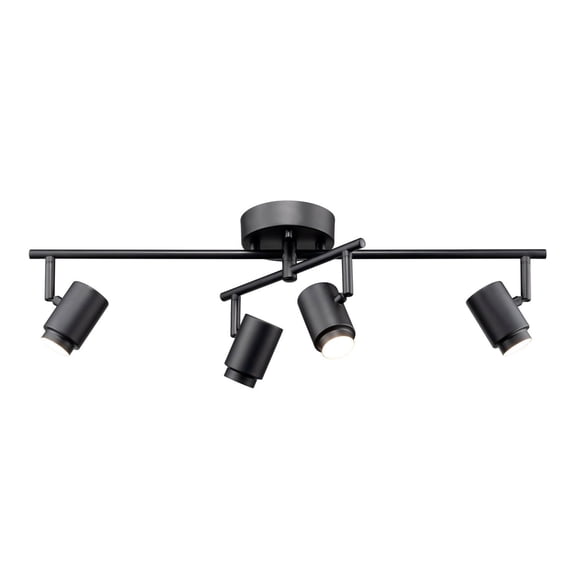 Globe Electric Walton 4-Light 29W Integrated LED Track Lighting in Matte Black