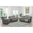 thumbnail image 1 of Manhattan Top-Grain Leather 3-Piece Reclining Sofa Set, Assorted Colors, 1 of 19