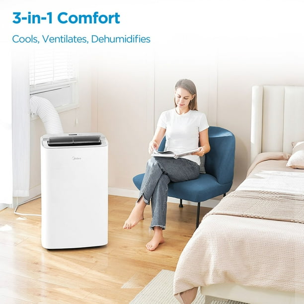 Midea 8,000 DOE, 12, 000 BTU ASHRAE SmartCool Portable Air