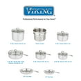thumbnail image 2 of Viking 13-Piece Tri-Ply Stainless Steel Cookware Set with Glass Lids, 2 of 16