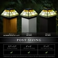 thumbnail image 3 of Classy Caps 5" x 5" Stained Glass Wellington Solar Post Cap, 3 of 9
