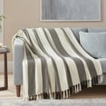 thumbnail interactive-video image 1 of Member's Mark Cotton Stripe Throw with Tassels, 60" x 70", 1 of 6