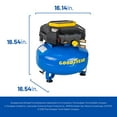 thumbnail image 8 of Goodyear 6 Gallon 150 PSI Oil Free Electric Pancake Air Compressor, 8 of 9