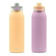 thumbnail image 1 of Ello Pop & Fill 32oz. 2-Pack Stainless Steel Water Bottle with QuickFill Technology (Assorted Colors), 1 of 6