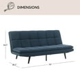 thumbnail image 4 of Eden Fabric Convertible Futon Sofa, Assorted Colors, 4 of 10