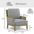 thumbnail image 6 of Member's Mark Savannah Cream Fabric Wood Trim Accent Chair, 6 of 9
