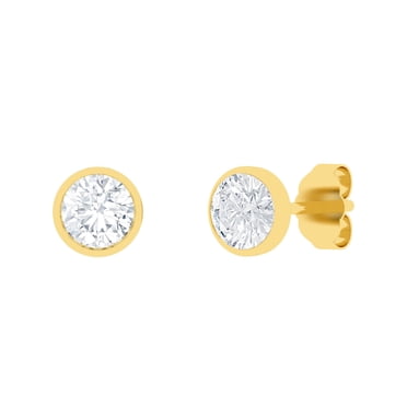 Lab Created Diamond Earrings in 14K Gold