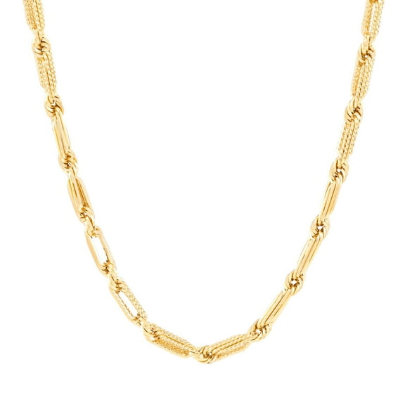 Milano Square Twist Chain in 14k Yellow Gold, 3mm