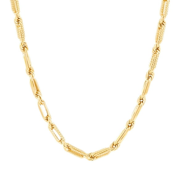 Milano Square Twist Chain in 14k Yellow Gold, 3mm