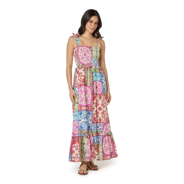 BILA FLORA DRESS - Patchwork Multi M:- Patchwork Multi - Online Only, M